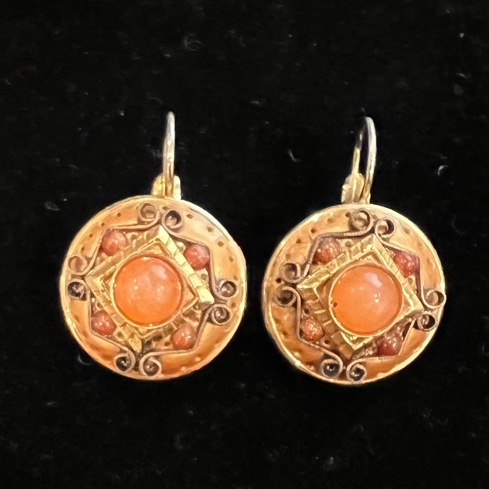 MICHAL GOLAN VINTAGE MIXED METAL PIERCED  EARRING